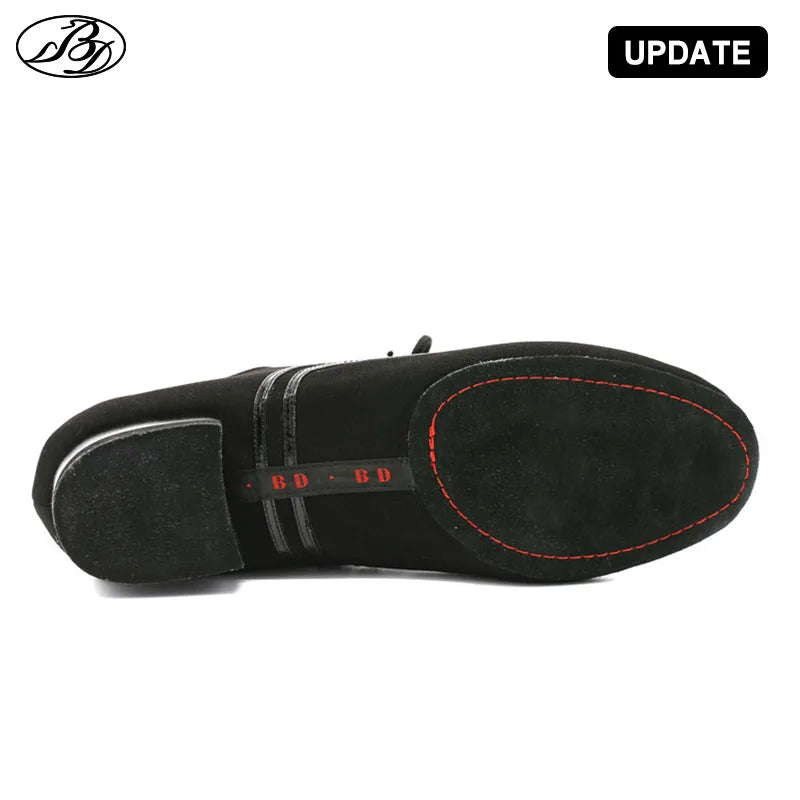 Men Standard Dance Shoes BD309 Ballroom Shoe Canvas Napped Split Outsole Practice Competition Men Modern Dancing Shoe Dancesport