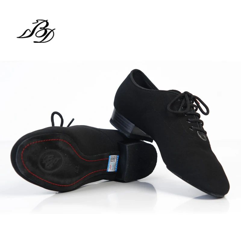 Sneakers BD Dance Shoes Men Shoes Square Dancing Social Ballroom Latin 309 Black 317 Modern Shoe Hot Oxford Heel 25 MM Canvas