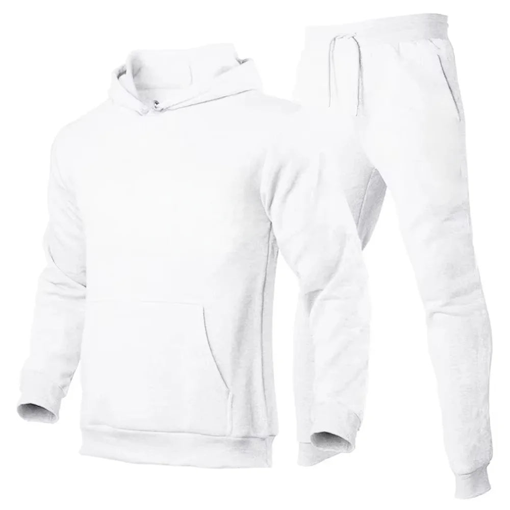 Men's Sports Suits Fashion Tracksuit Men Hoodies + Pants Two Pieces Sets Running Casual Sweatshirts Sweatpants Men's Clothing