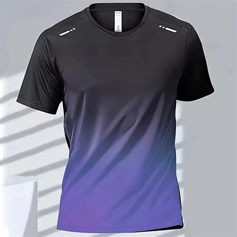 Men's Quick-Dry Badminton & Running T-Shirt – Casual Oversized Fitness Top.
