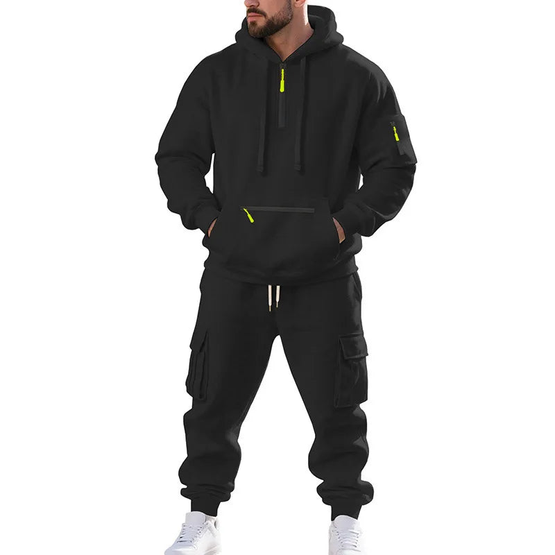 Men's Tracksuits 2 Piece Long Sleeve Athletic Full Zip Sweatsuits Jogging Suit Set Casual Outdoor Streetwear Sport Tracksuit Set