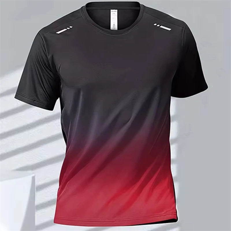Men's Quick-Dry Badminton & Running T-Shirt – Casual Oversized Fitness Top.