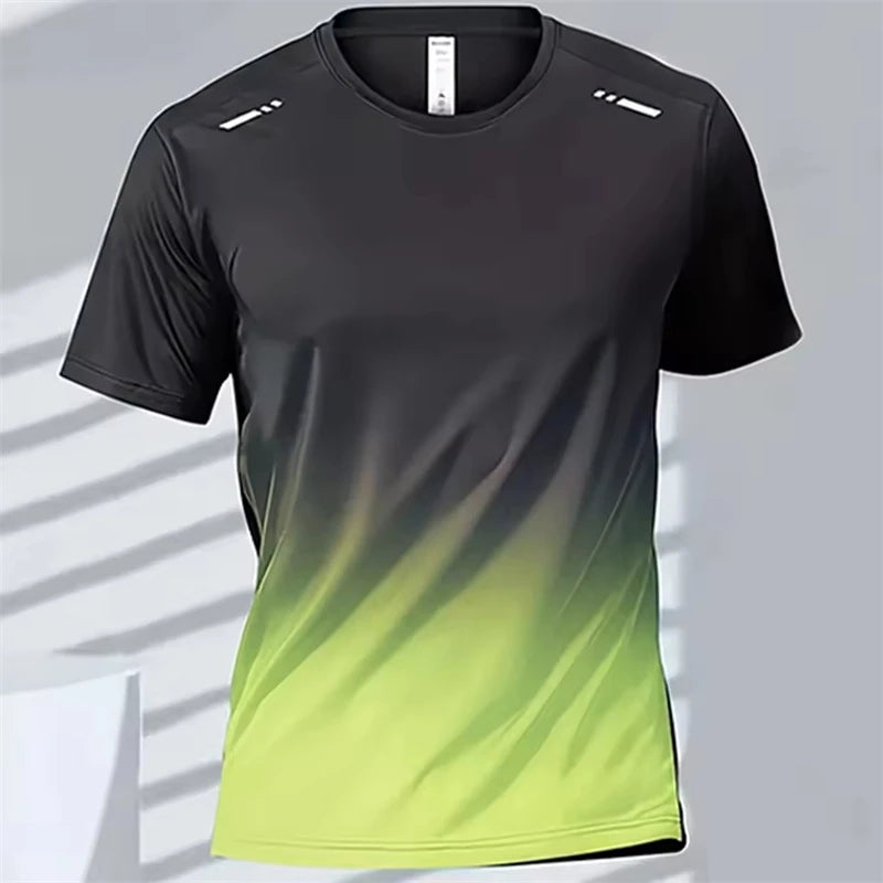 Men's Quick-Dry Badminton & Running T-Shirt – Casual Oversized Fitness Top.