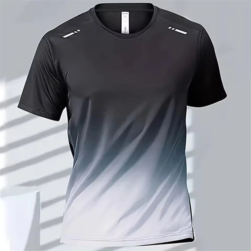 Men's Quick-Dry Badminton & Running T-Shirt – Casual Oversized Fitness Top.