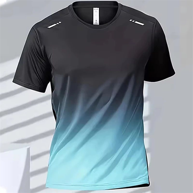 Men's Quick-Dry Badminton & Running T-Shirt – Casual Oversized Fitness Top.