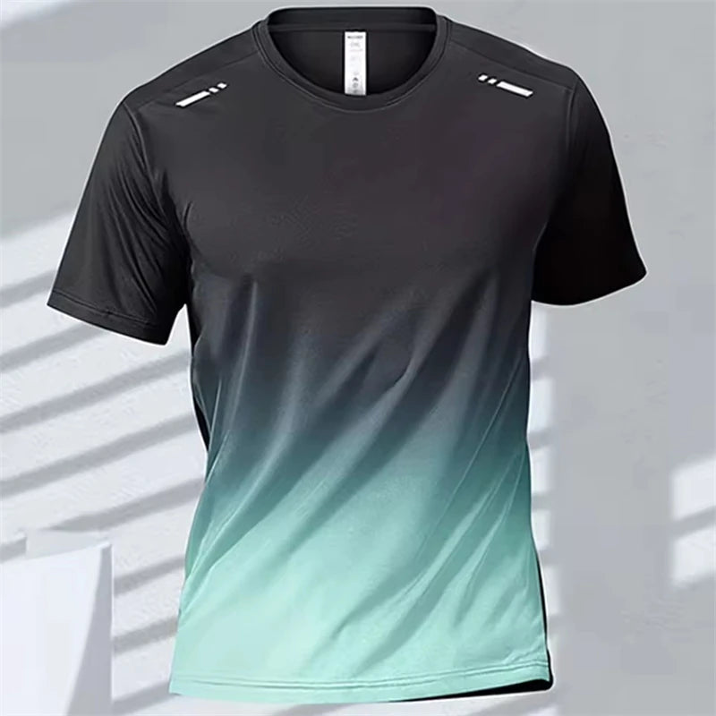 Men's Quick-Dry Badminton & Running T-Shirt – Casual Oversized Fitness Top.