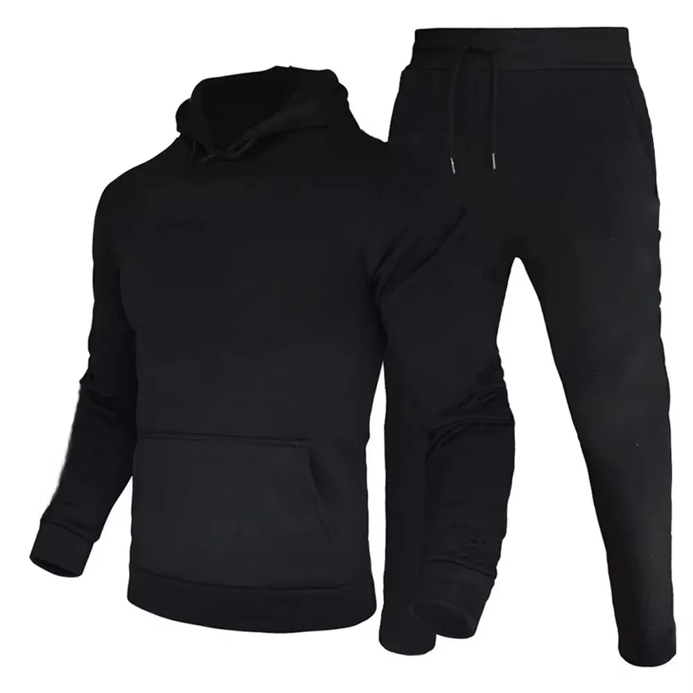 Men's Sports Suits Fashion Tracksuit Men Hoodies + Pants Two Pieces Sets Running Casual Sweatshirts Sweatpants Men's Clothing