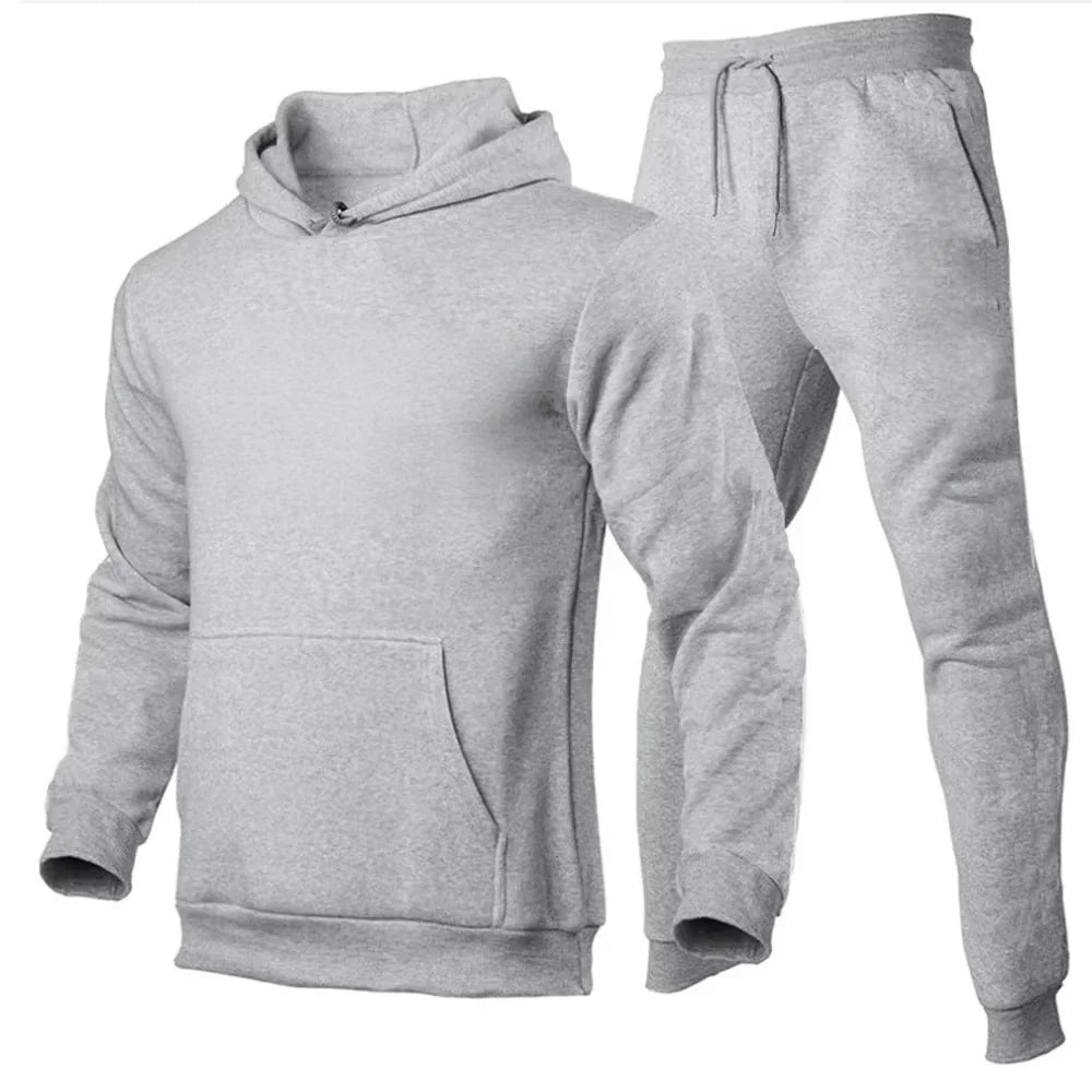 Men's Sports Suits Fashion Tracksuit Men Hoodies + Pants Two Pieces Sets Running Casual Sweatshirts Sweatpants Men's Clothing